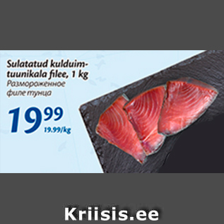 Allahindlus - Sulatatud kulduimtuunikala filee, 1 kg