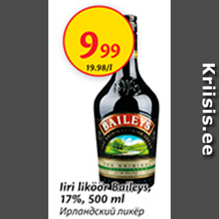 Allahindlus - Iiri liköör Baileys 17%