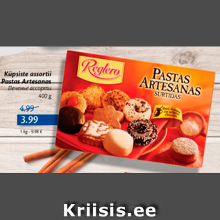 Allahindlus - Küpsise assortii Pastas Artesanas 400 g