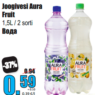 Allahindlus - Joogivesi Aura Fruit