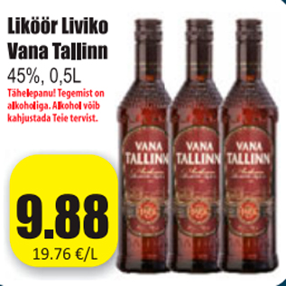 Allahindlus - Liköör Liviko Vana Tallinn