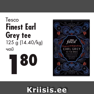 Allahindlus - Tesco Finest Earl Grey tee