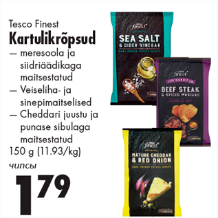 Allahindlus - Tesco Finest Kartulikrõpsud