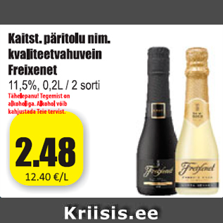 Allahindlus - Kaitst. päritolunim. kvaliteetvahuvein Freixenet