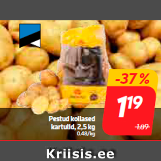 Allahindlus - Pestud kollased kartulid, 2,5 kg