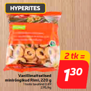 Allahindlus - Vanillimaitselised minirõngikud Rimi, 220 g