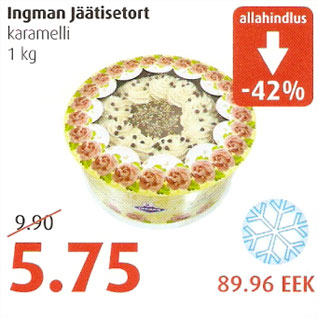 Allahindlus - Ingman Jäätisetort