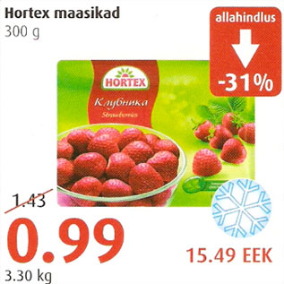 Allahindlus - Hortex maasikad