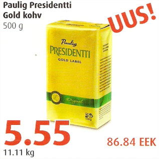 Allahindlus - Paulig Presidentti Gold Kohv