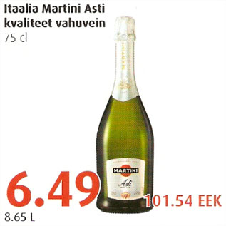 Allahindlus - Itaalia Martini Asti kvaliteet vahuvein
