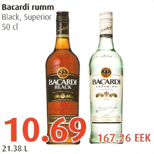 Allahindlus - Bacardi rumm