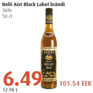 Allahindlus - Belii Aist Black Label brändi