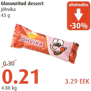 Allahindlus - Glasuuritud dessert