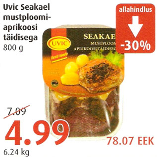 Allahindlus - Uvic Seakael mustploomi-aprikoosi täidisega