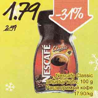 Allahindlus - Nescafe Classic lahustuv kohv, 100 g