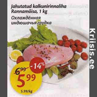 Allahindlus - Jahutatud kalkunirinnaliha Rannamõisa, 1 kg