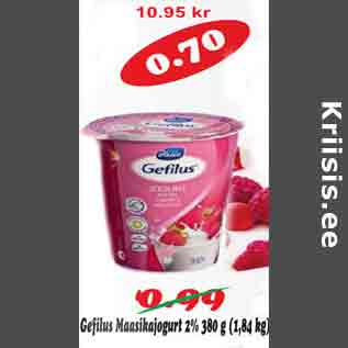 Allahindlus - Gefilus Maasikajogurt 2%,380g