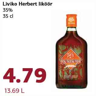 Allahindlus - Liviko Herbert liköör 35%, 35 cl