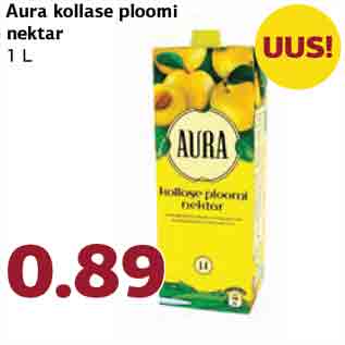 Allahindlus - Aura kollase ploomi nektar, 1 L