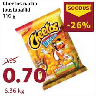 Allahindlus - Cheetos nacho juustupallid 110 g