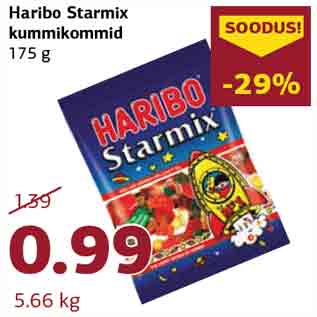 Allahindlus - Haribo Starmix kummikommid 175 g