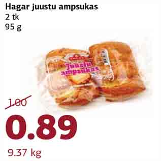 Allahindlus - Hagar juustu ampsukas 2 tk 95 g