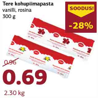 Allahindlus - Tere kohupiimapasta vanilli, rosina 300 g