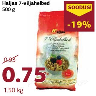 Allahindlus - Haljas 7-viljahelbed 500 g