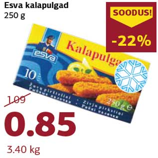 Allahindlus - Esva kalapulgad 250 g