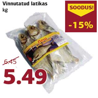 Allahindlus - Vinnutatud latikas kg