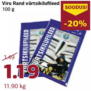 Allahindlus - Viru Rand vürtsikilufileed 100 g