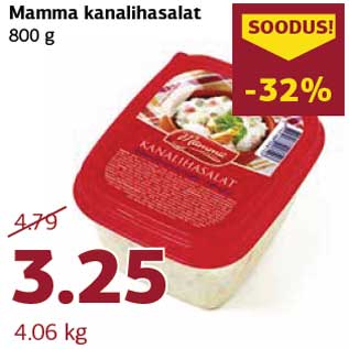 Allahindlus - Mamma kanalihasalat 800 g