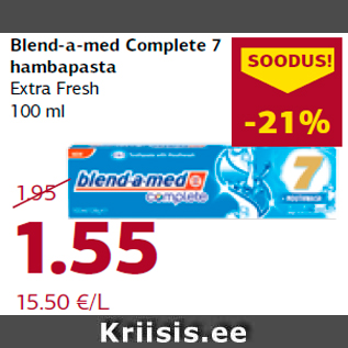 Allahindlus - Blend-a-med Complete 7 hambapasta