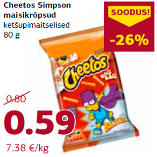 Allahindlus - Cheetos Simpson maisikrõpsud