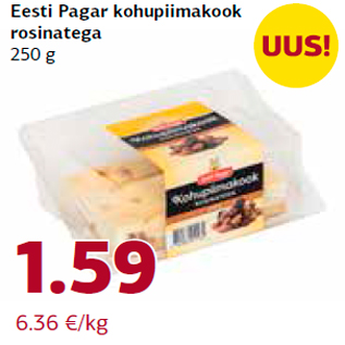 Allahindlus - Eesti Pagar kohupiimakook rosinatega 250 g