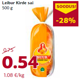 Allahindlus - Leibur Kirde sai 500 g