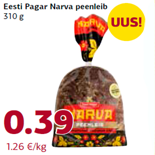 Allahindlus - Eesti Pagar Narva peenleib 310 g