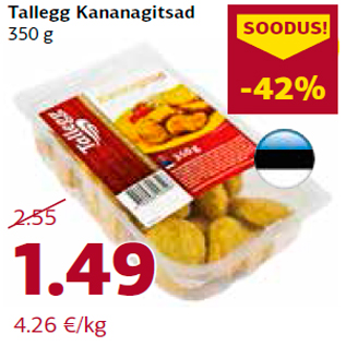 Allahindlus - Tallegg Kananagitsad 350 g