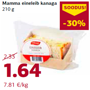 Allahindlus - Mamma eineleib kanaga 210 g