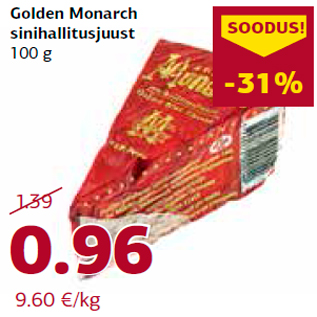 Allahindlus - Golden Monarch sinihallitusjuust 100 g