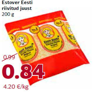 Allahindlus - Estover Eesti riivitud juust 200 g