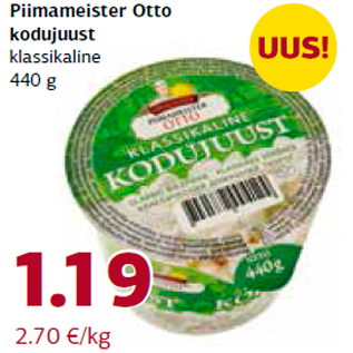 Allahindlus - Piimameister Otto kodujuust