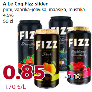 Allahindlus - A.Le Coq Fizz siider