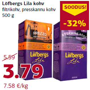 Allahindlus - Löfbergs Lila kohv