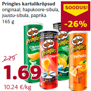 Allahindlus - Pringles kartulikrõpsud