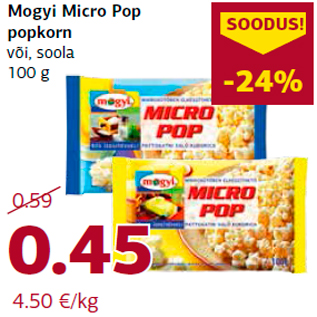 Allahindlus - Mogyi Micro Pop popkorn