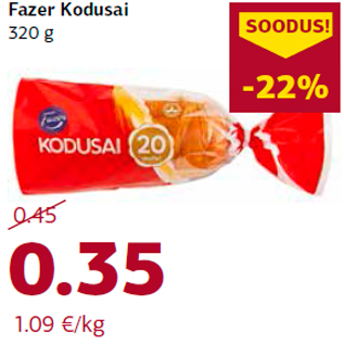 Allahindlus - Fazer Kodusai 320 g