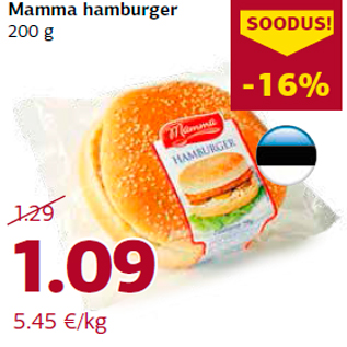 Allahindlus - Mamma hamburger 200 g