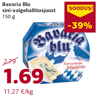 Allahindlus - Bavaria Blu sini-valgehallitusjuust 150 g