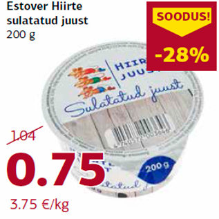 Allahindlus - Estover Hiirte sulatatud juust 200 g